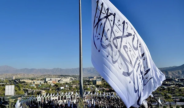 The Taliban flag.