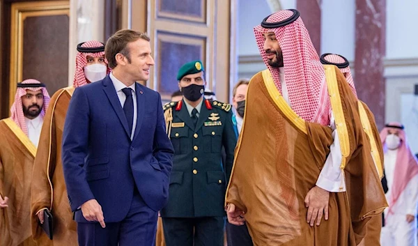 French President Emmanuel Macron and Kingdom of Saudi Arabia Crown Prince Mohammed bin Salman