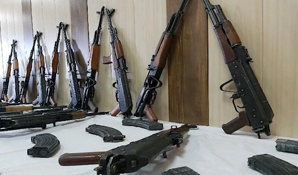 Smuggled weapons that were previously seized by the Iranian authorities (IRNA)