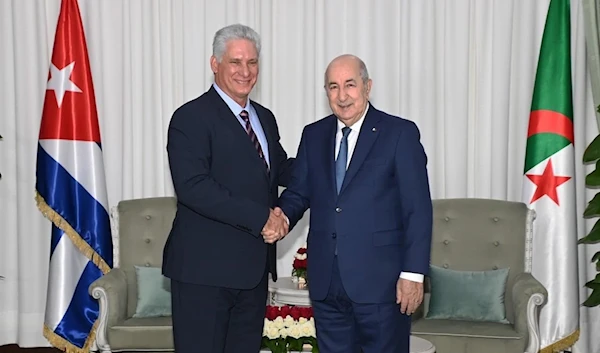 Cuban President Miguel Diaz-Canel and Algerian President  Algerian President Abdelmadjid Tebboune