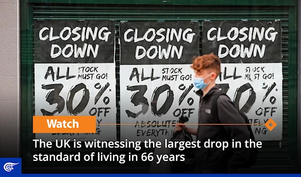 The UK is witnessing the largest drop in the standard of living in 66 years