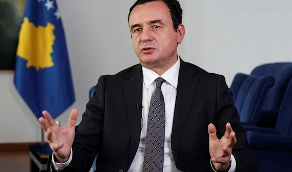 Kosovo's Prime Minister Albin Kurti speaks during an interview with Reuters at his office in Pristina, Kosovo August 10, 2022 (Reuters)