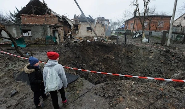 The site where the Ukrainian missile landed in Przewodów, Poland (AP Photo)