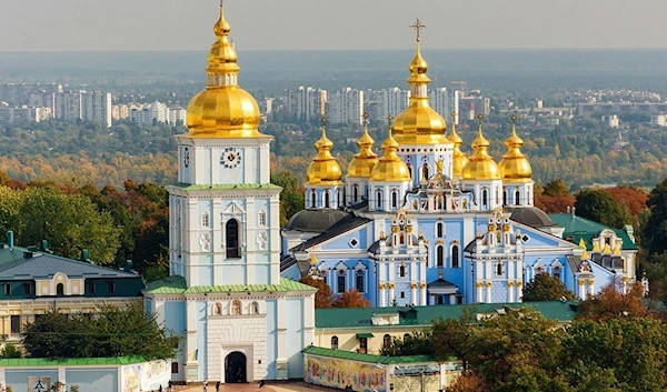 St. Michael's Golden-Domed Cathedral is pictured, in Kiev, Ukraine.