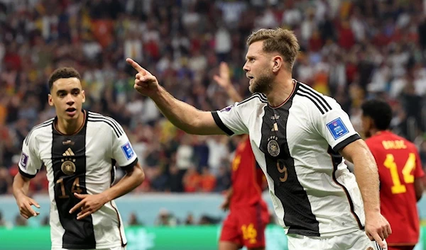 Niclas Fuellkrug of Germany celebrates after scoring Germany's first goal during the FIFA World Cup Qatar 2022 against Spain at Al Bayt Stadium on November 27, 2022, Qatar (Getty Images)