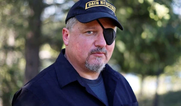 Oath Keepers militia founder Stewart Rhodes poses during an interview session in Eureka, Montana, June 20, 2016. Source: Jim Urquhart/ Reuters