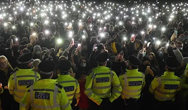 A vigil in Clapham Common for Sarah Everard. The report was ordered after the murder of Everard in March 2021 by a serving Met police officer. Photograph: Justin Tallis/AFP/Getty Images