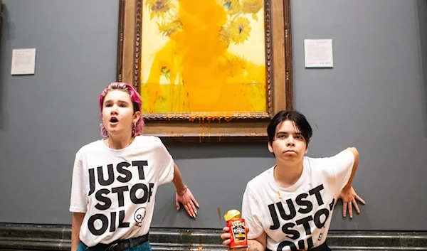 The protestors who threw soup at the painting (The Guardian)