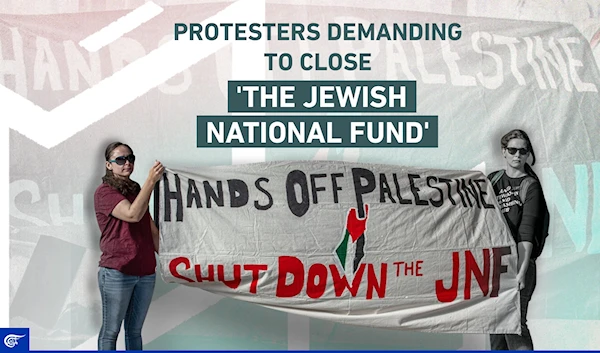 Protesters demanding to close 'The Jewish National Fund'