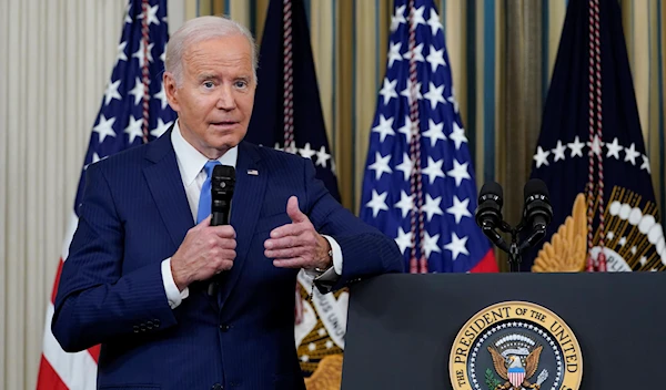 President Joe Biden answers questions from reporters as he speaks in the State Dining Room of the White House in Washington, Wednesday, Nov. 9, 2022 (AP Photo/Susan Walsh)