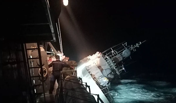 Thai Royal Navy vessel following malfunction (Royal Thai Navy)