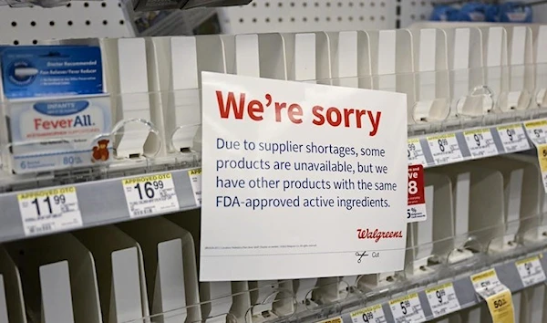 A sign is placed near the section for children's medicine at a Walgreens (GETTY IMAGES)