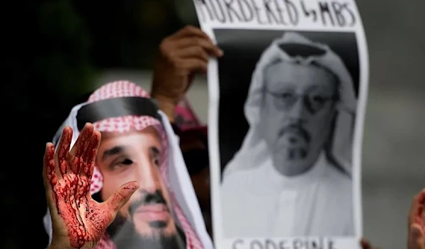 Protest outside the Saudi Embassy in the United States, six days after the disappearance of Jamal Khashoggi. (Getty Images)