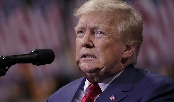 Former President Donald Trump speaks at a rally in Wilkes-Barre, Pennsylvania, September 3, 2022 (AP Photo)