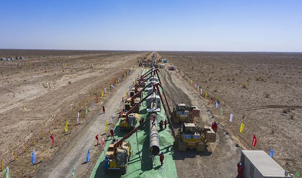 The construction on the West-East Gas Pipeline 4 project is officially launched on September 28, 2022, in Xinjiang, China (Xinhua)