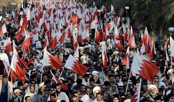 Protestors commemorating the popular uprising that swooped through the country in 2011.