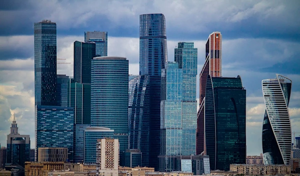 Sparrow Hills view of the Moscow City Business District, 2019