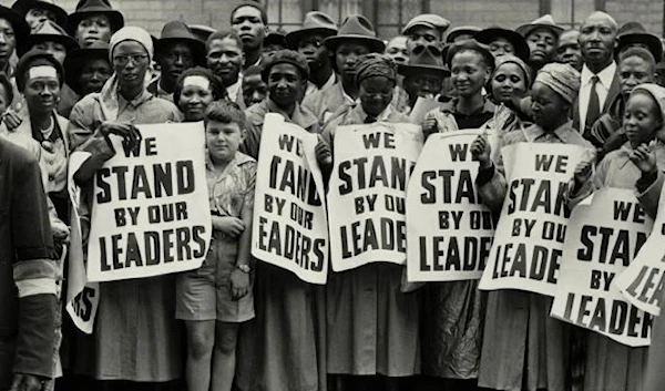 Protests against Treason Trials in 1956, when the ANC was outlawed.