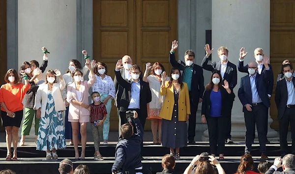 The new Chilean presidency's female-majority cabinet.