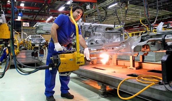 Car manufacturing in Tehran, at the main plant of Iran Khodro Company