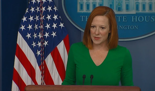 White House Press Secretary Jen Psaki speaks during a press briefing at the White House in Washington, DC, United States