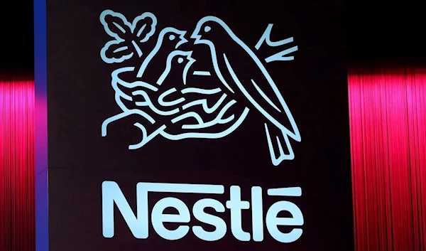 A logo is pictured during the 152nd Annual General Meeting of Nestle in Lausanne, Switzerland April 11, 2019. (Reuters)