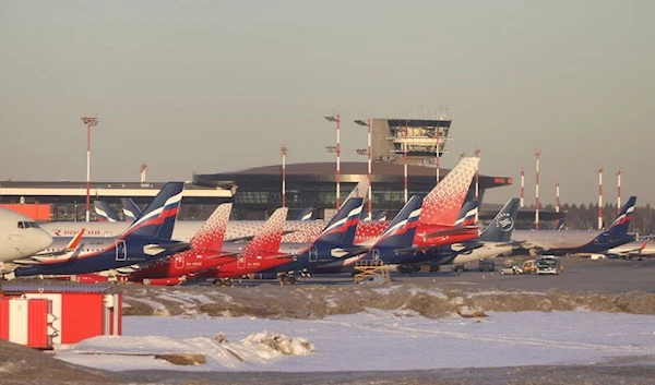 Passenger planes owned by Russia's airlines March 1, 2022 (Reuters)