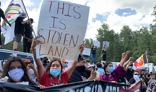 A Native Americans protest in the face of discrimination