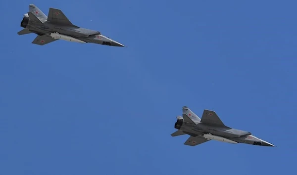 Russia's MiG-31 supersonic interceptor jets carrying hypersonic Kinzhal (Dagger) missiles (AFP)