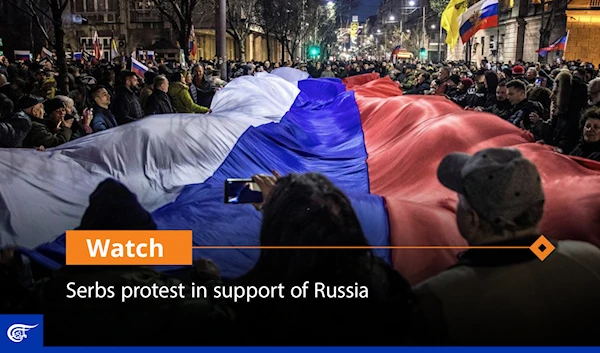 Serbs protest in support of Russia