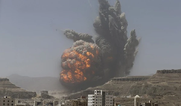 The Saudi-led coalition bombed civilian areas less than 24 hours after Yemen's armed forces attacked Saudi oil facilities