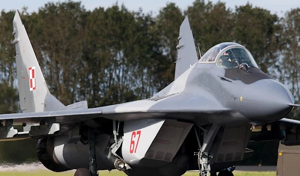 A Polish Soviet made Mig-29 multirole fighter aircraft