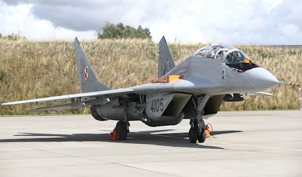 A Polish Mig-29 Multirole fighter aircraft.