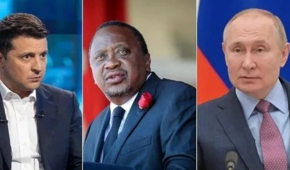 Ukrainian President, President Uhuru Kenyatta, and Russian President