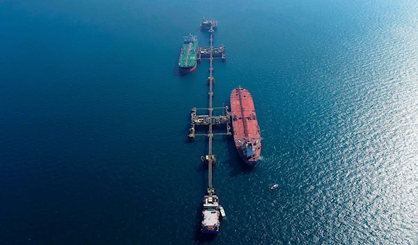 Tankers loading crude oil at Iraq's Al-Basra Offshore Terminal (AP)