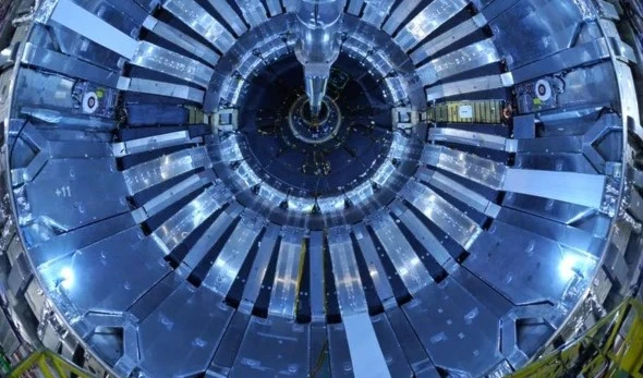 A view of the Compact Muon Solenoid (CMS) detector, one of the main experiments at CERN’s Large Hadron Collider. Credit: Massimo Dallaglio/Alamy Stock Photo