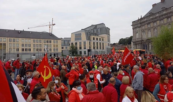 Demonstrations in Liege, Belgium