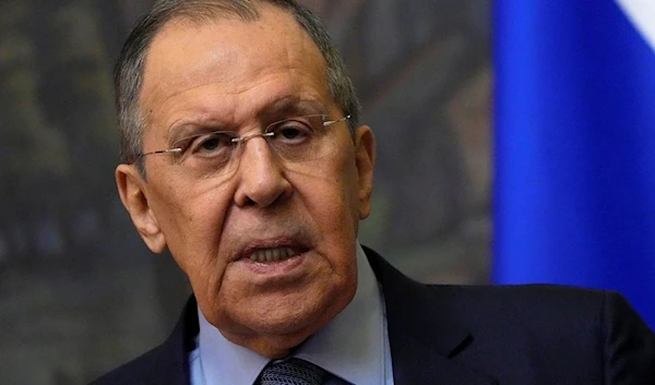 Russian Foreign Minister Sergei Lavrov speaks (REUTERS)