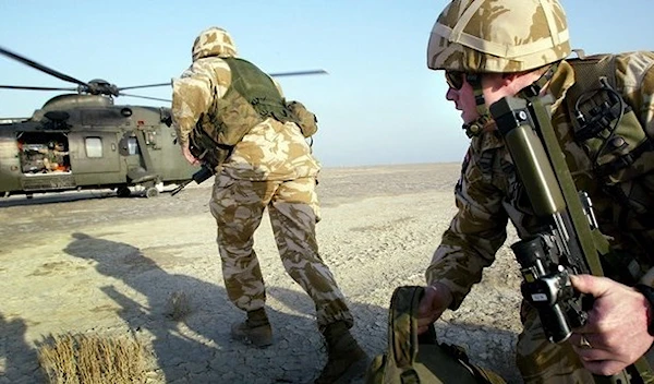 The 150 soldiers, flying from the Royal Air Force base at Akrotiri in Cyprus, were dropped into the desert outside Amman from 800 feet. (AFP)