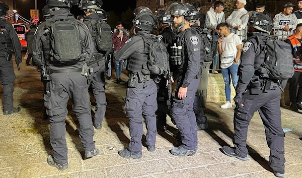 The Israeli occupation assaults Palestinians in Al-Aqsa mosque