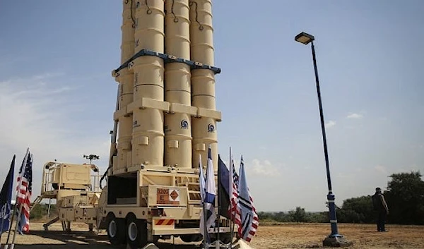 The "Arrow II" intercepting missile launcher at an Israeli Airforce base in 2014. (Flash 90)