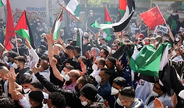 Pro-Palestine protests last month in April, Saturday 23rd April. (Reuters)