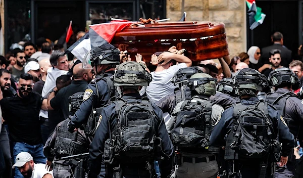 Shireen Abu Akleh's funeral interrupted by Israeli occupation forces.