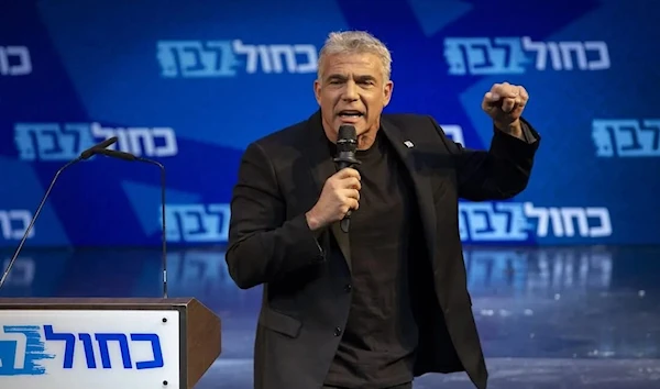 Yair Lapid during the final stage of Blue and White election campaign in Tel Aviv, 15 September 2019. (Anadolu Agency)