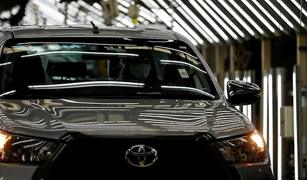 A car is pictured at the Toyota assembly plant in, Argentina March 15, 2021. (REUTERS)