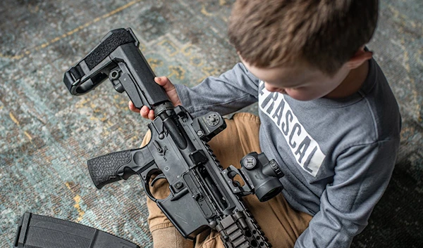 This photo was posted on the Daniel Defense Twitter account May 16 with the caption "Train up a child in the way he should go, and when he is old, he will not depart from it"