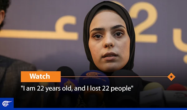 Palestine: "I am 22 years old, and I lost 22 people."