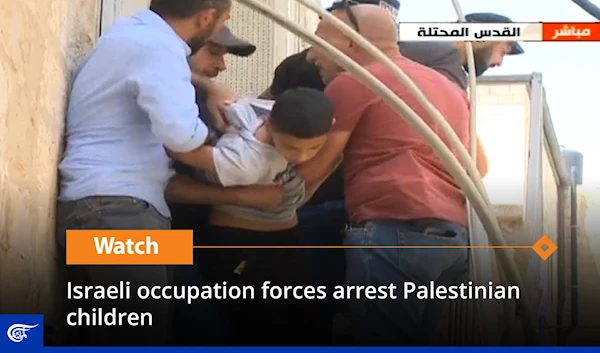 Israeli occupation forces arrest Palestinian children