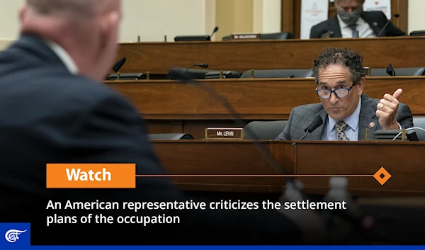 An American representative criticizes the settlement plans of the occupation