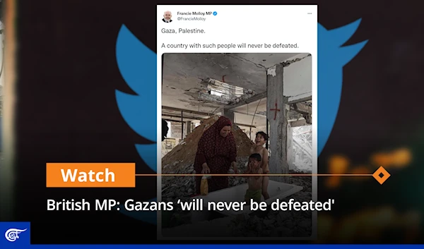 British MP: Gazans ‘will never be defeated'